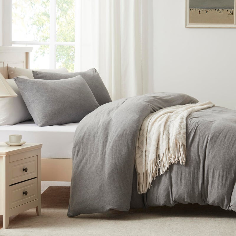 H HOUSEHOLD Household 100% Jersey Cotton Pillowcase 20â€x30â€-Light Weight, Comfortable, Super Soft Pillow Case with Envelope Closure Set of 2(Elegant Gray, Queen Size Pillowcase (20" x 30")) - Image 3
